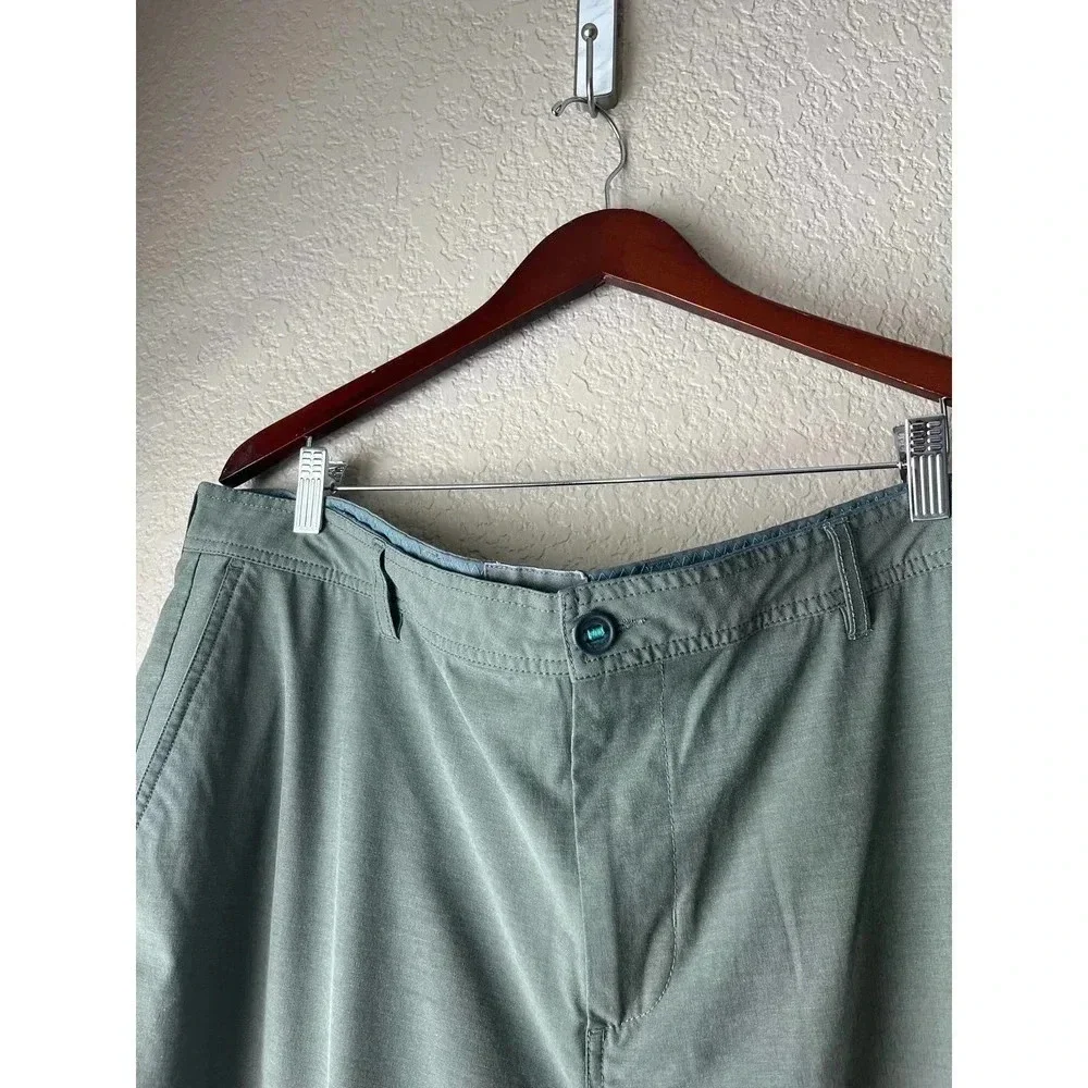 LINKSOUL Mens 40 R Green Poly Cotton Stretch Straight Leg Chino Golf Pants